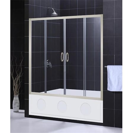 Dreamline DreamLine SHDR-1160586-04 Visions Bathtub Door - Brushed Nickel SHDR-1160586-04